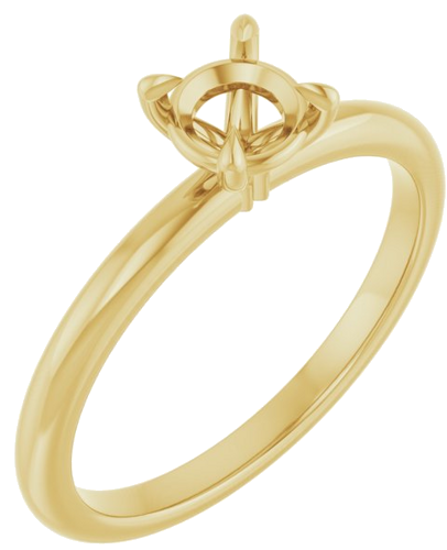 Sužadėtuvių Žiedas „Claw-Prong“ 14k yellow gold Round 5.2mm (1)