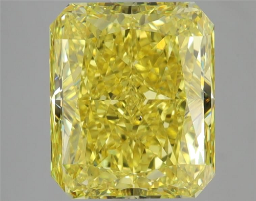 5.31 carat Fancy Vivid Yellow-VS2 Natūralus Radiant Deimantas (1)
