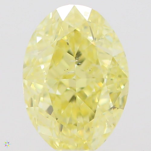 0.5 carat Fancy Intense  Yellow-SI1 Natūralus Oval Deimantas (1)