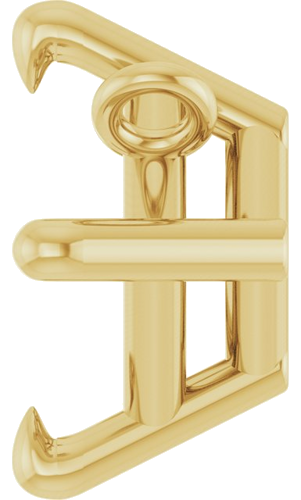 Pakabukas „Solitaire Claw-Prong“ 14k yellow gold Square 5.5mm (3)