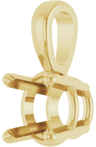 10K Yellow 5.5 mm Round 4-Prong Pendant Mounting (2)