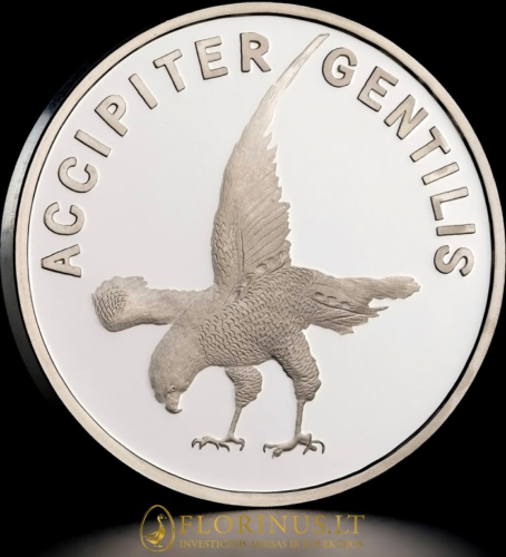 2015 Šiaurės Korėja, Accipiter Gentilis, 20 won sidabrinė moneta (3)