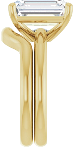 Sužadėtuvių Žiedas 14k yellow gold Emerald 11mm x 9mm (9)