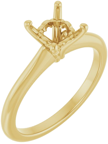 Sužadėtuvių Žiedas 14k yellow gold Square 5mm (1)