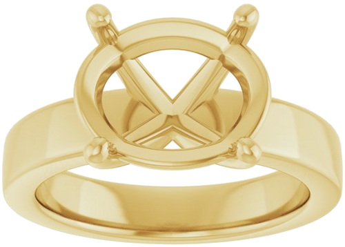 Sužadėtuvių Žiedas 14k yellow gold Oval 12mm x 10mm (3)