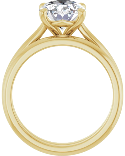 Sužadėtuvių Žiedas „Solitaire“ 10k yellow gold Oval 10mm x 8mm (7)