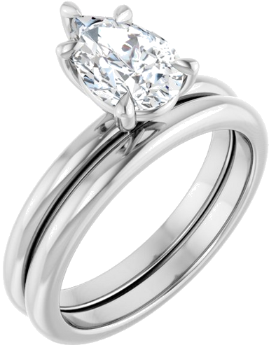 Sterling Silver 9x6 mm Pear Solitaire Engagement Ring Mounting (6)