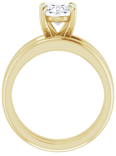 14K Yellow 9x7 mm Oval Solitaire Engagement Ring Mounting (7)