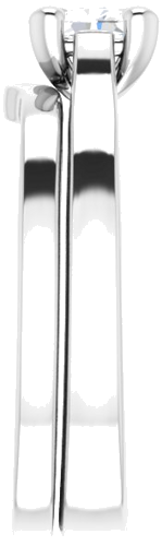 14K White 6x4 mm Oval Engagement Ring Mounting (9)