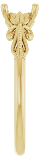 Sužadėtuvių Žiedas „Solitaire Sculptural“ 14k yellow gold Round 6.5mm (4)