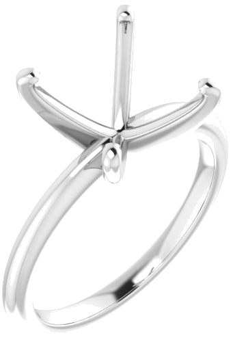 Sužadėtuvių Žiedas „Solitaire“ 14k white gold Square 8mm (1)