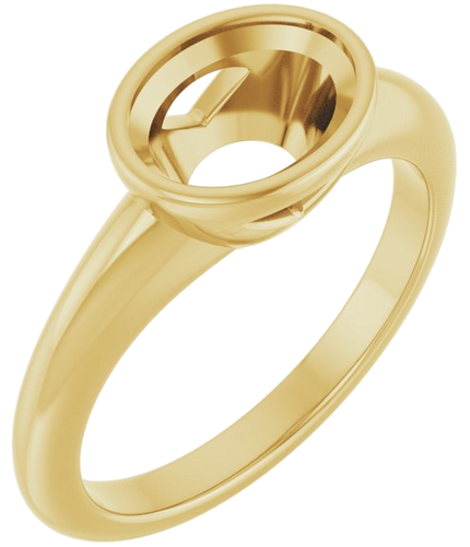 Sužadėtuvių Žiedas „Bezel-Set Solitaire“ 14k yellow gold Oval 8.5mm x 6.5mm (1)