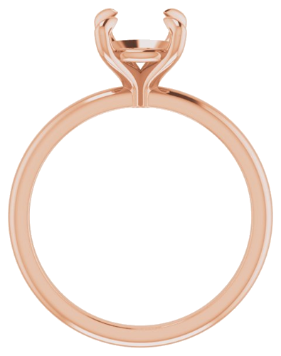 14K Rose  7.4 mm Round Solitaire Engagement Ring Mounting (2)
