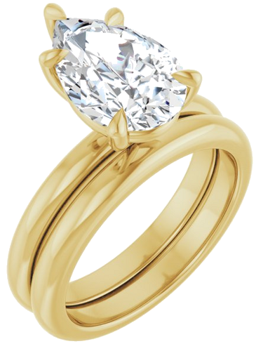 14K Yellow 12x8 mm Pear Solitaire Engagement Ring Mounting (6)