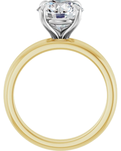 Sužadėtuvių Žiedas 585 Baltojo Ir Geltonojo Aukso Round 8.8mm (7)