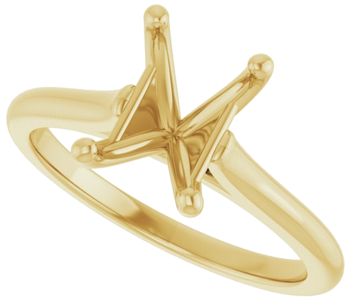 Sužadėtuvių Žiedas „Solitaire“ 585 Geltonojo Aukso Emerald 8mm x 6mm (5)