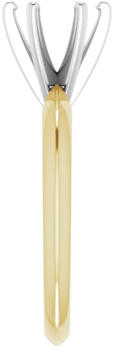 Sužadėtuvių Žiedas „Light Solitaire“ 585 Baltojo Ir Geltonojo Aukso Round 6.6mm x 7.2mm (4)