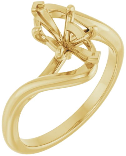 Sužadėtuvių Žiedas „Bypass“ 14k yellow gold Marquise 10.5mm x 5.5mm (1)