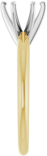 Sužadėtuvių Žiedas „Solitaire“ 585 Baltojo Ir Geltonojo Aukso Round 6mm x 6.6mm (4)