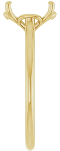 14K Yellow  8x6 mm Emerald Solitaire Engagement Ring Mounting (4)