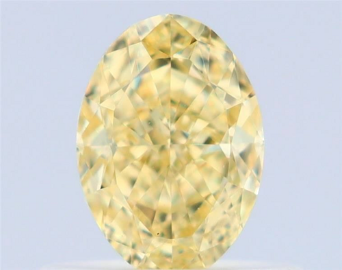 0.56 carat Fancy Yellow-VS1 Natūralus Oval Deimantas (1)