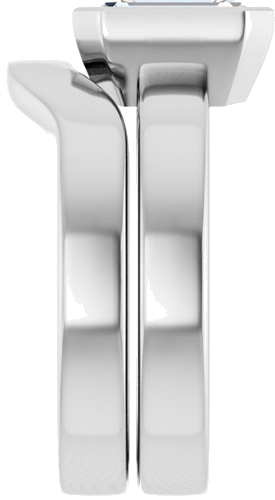 Sužadėtuvių Žiedas „Solitaire“ 585 Baltojo Aukso Emerald 8mm x 6mm (9)