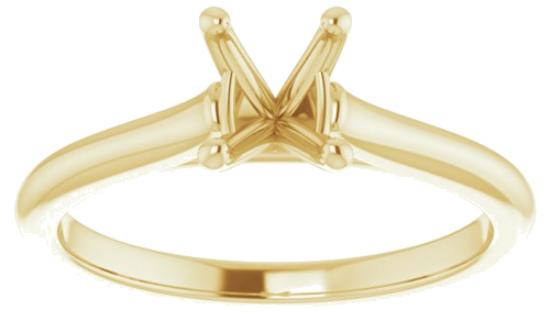 Sužadėtuvių Žiedas „Solitaire“ 585 Geltonojo Aukso Oval 7mm x 5mm (3)