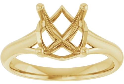 Sužadėtuvių Žiedas „Solitaire“ 14k yellow gold Oval 10mm x 8mm (3)