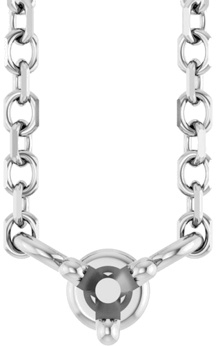 Pakabukas „Solitaire“ 14k white gold Round 2mm (1)