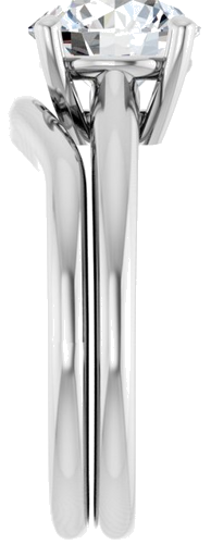 Sužadėtuvių Žiedas „V-End Prong“ 14k white gold Round 8.2mm (9)