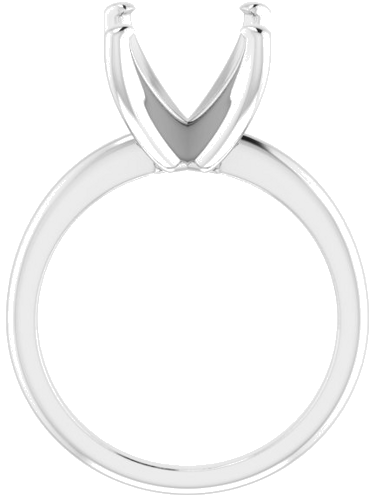 14K White  14x10 mm Oval Solitaire Engagement Ring Mounting (2)