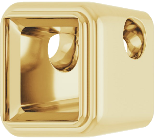 Pakabukas „Bezel-Set Solitaire“ 14k yellow gold Square 6mm (2)
