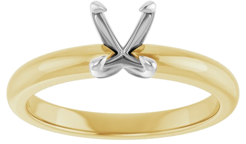 Sužadėtuvių Žiedas „Solitaire“ 585 Baltojo Ir Geltonojo Aukso Oval 7mm x 5mm (3)