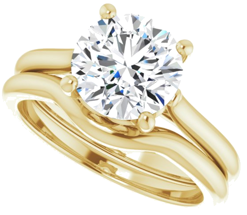 Sužadėtuvių Žiedas „Solitaire“ 14k yellow gold Round 8.2mm (10)