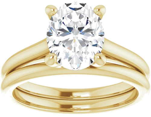 Sužadėtuvių Žiedas „Accented Infinity-Inspired“ 14k yellow gold Oval 9mm x 7mm (8)