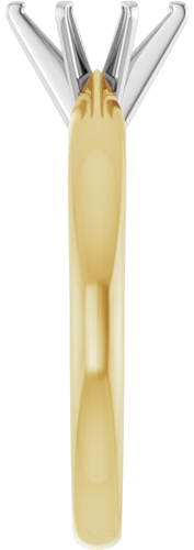 14K Yellow White 7 x 5 mm Oval Solitaire Engagement Ring Mounting (4)