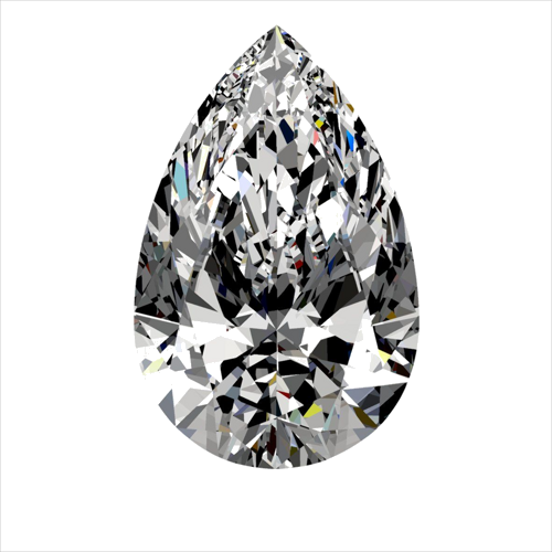 0.58 carat H-IF Natūralus Pear Deimantas (1)