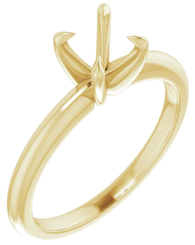Sužadėtuvių Žiedas „Claw-Prong Solitaire“ 14k yellow gold Round 6mm (1)