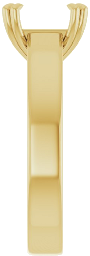Sužadėtuvių Žiedas „Double Claw-Prong Solitaire“ 14k yellow gold Square 7.5mm (4)