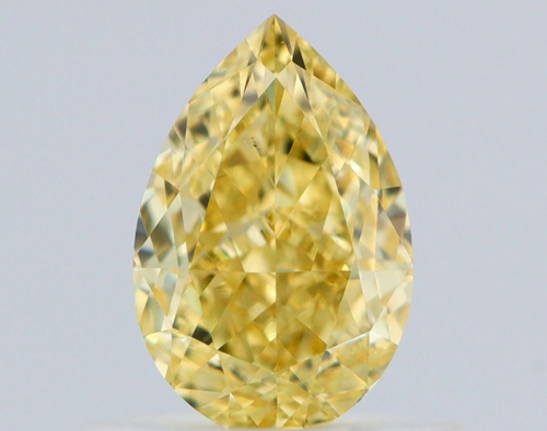 0.62 carat Fancy Intense Yellow-VS2 Natūralus Pear Deimantas (1)