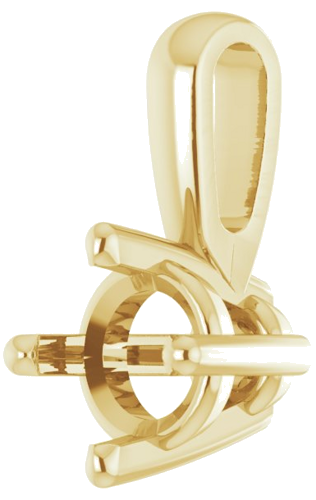 Pakabukas „Solitaire“ 585 Geltonojo Aukso Round 4mm (2)