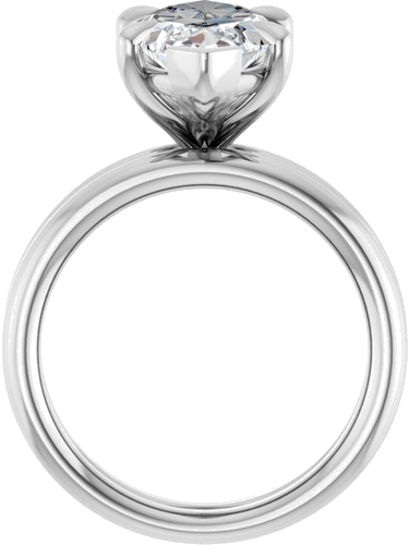 Sužadėtuvių Žiedas „Claw-Prong Solitaire“ 14k white gold Marquise 16mm x 8mm (7)