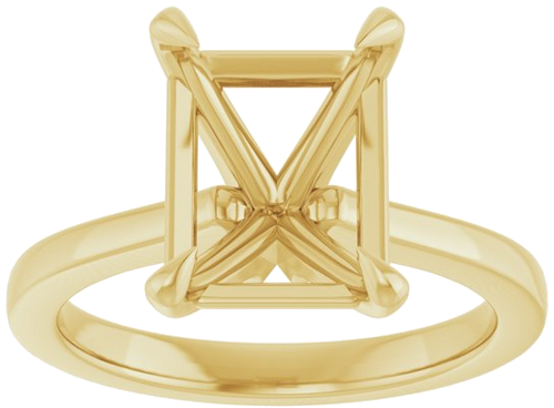 Sužadėtuvių Žiedas „Claw-Prong“ 14k yellow gold Emerald 10mm x 8mm (3)