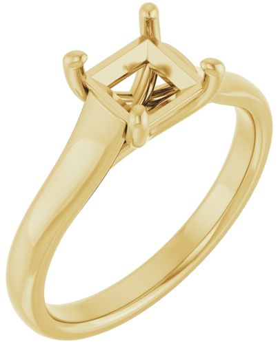 Sužadėtuvių Žiedas „Solitaire“ 585 Geltonojo Aukso Square 5.5mm (1)