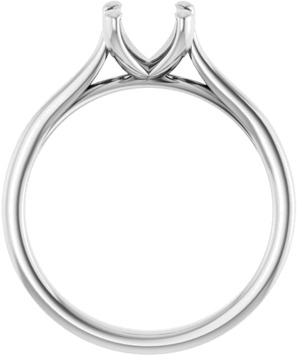 Sužadėtuvių Žiedas 14k white gold Round 6.5mm (2)