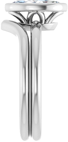 Sužadėtuvių Žiedas „Bezel-Set“ 14k white gold Marquise 9mm x 4.5mm (9)