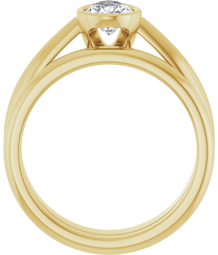 Sužadėtuvių Žiedas „Bezel-Set Solitaire“ 14k yellow gold Pear 8mm x 5mm (7)