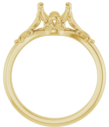 Sužadėtuvių Žiedas „Solitaire“ 14k yellow gold Round 7.4mm (2)