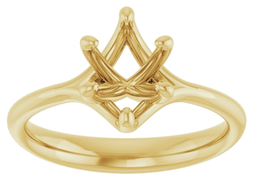 Sužadėtuvių Žiedas „Solitaire“ 14k yellow gold Oval 8mm x 6mm (3)