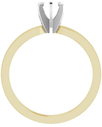 Sužadėtuvių Žiedas „Solitaire“ 585 Baltojo Ir Geltonojo Aukso Round 4.4mm (2)